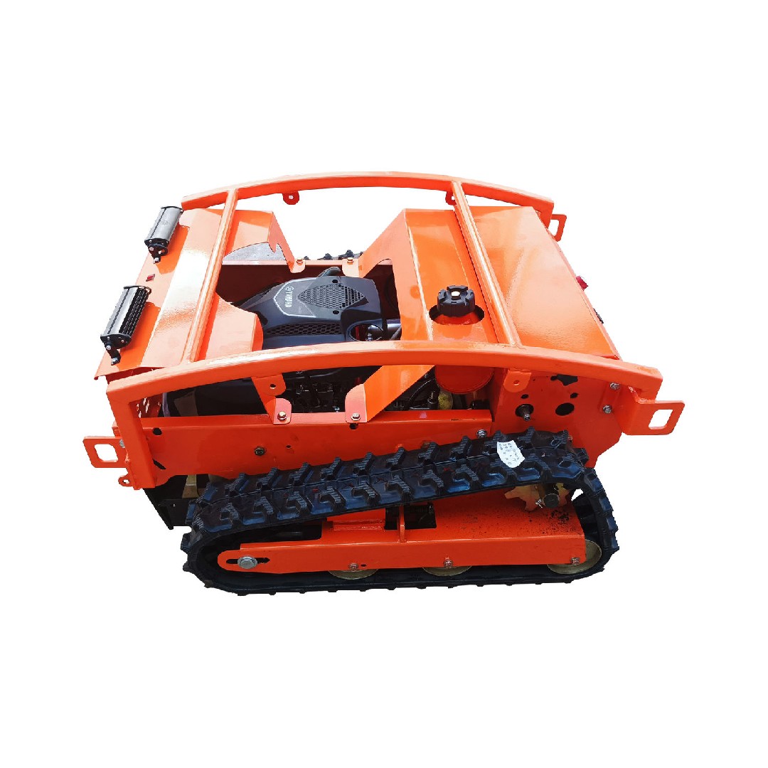 4-Stroke DIY Grade Rubber Crawler Robot Lawn Mower 24V Self-Propelled Garden Mower with Remote Control Gasoline for Sale