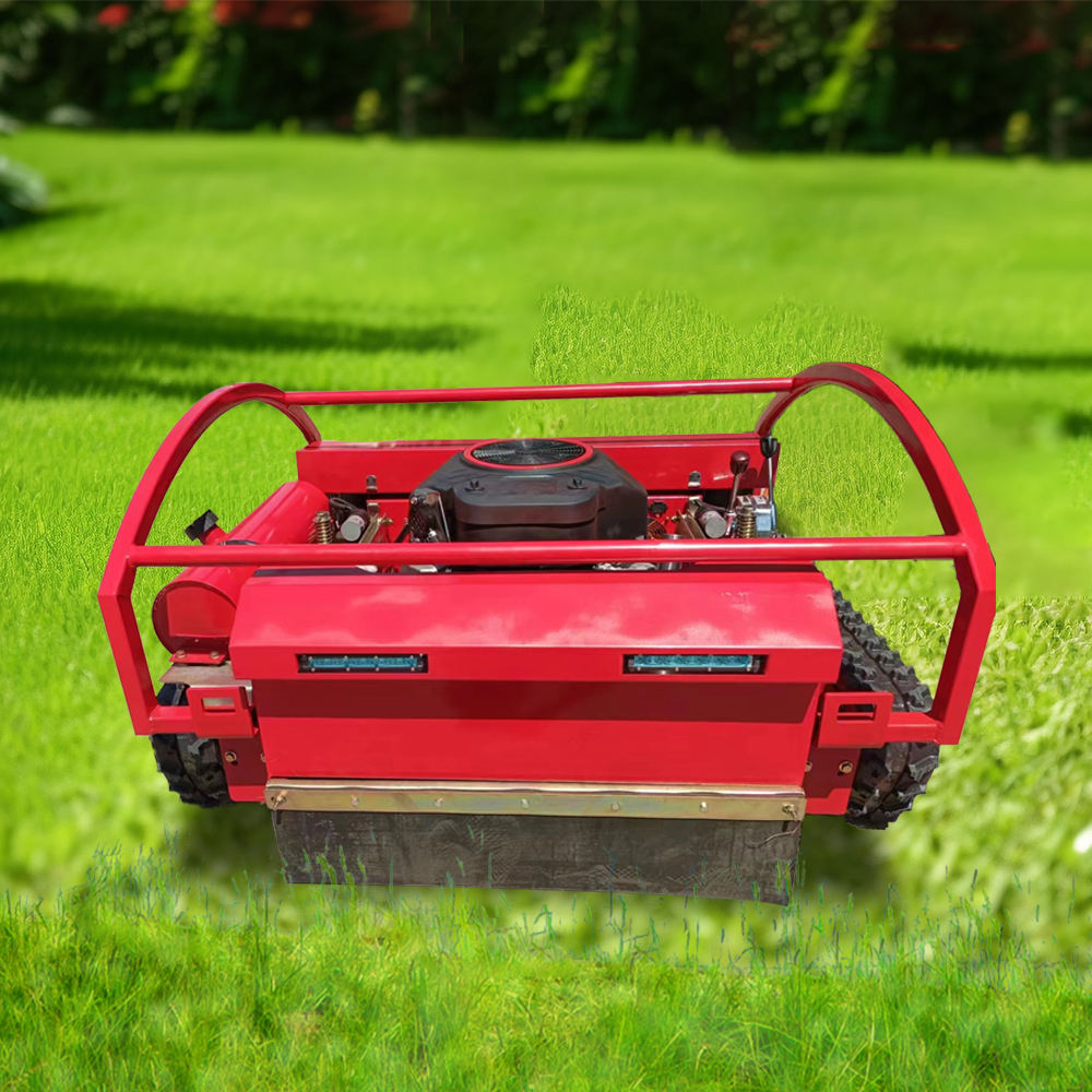 Garden Remote Control Lawn Mower Rubber Crawler Robot Gasoline